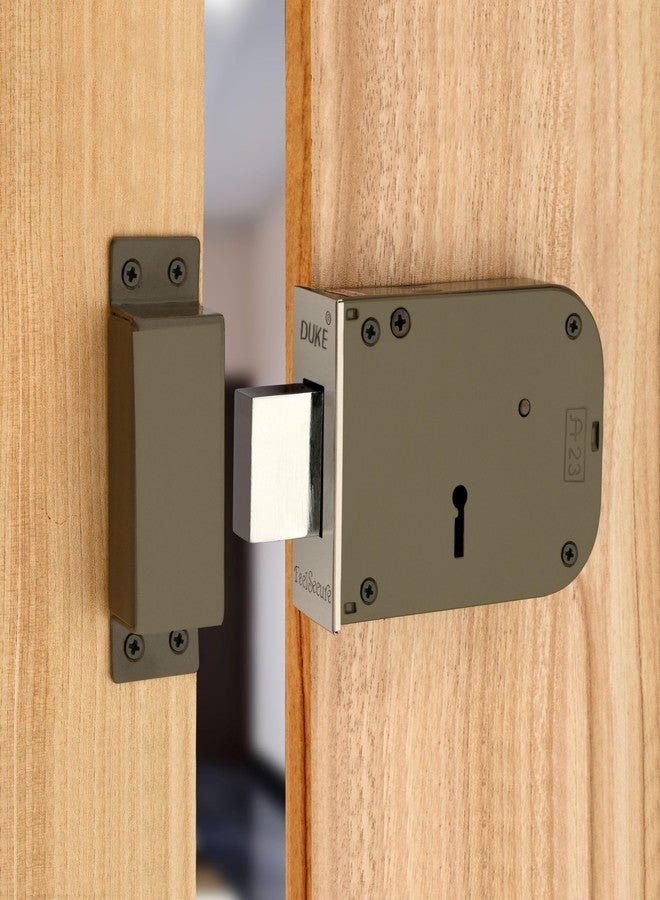 DUKE Door Lock Dyna Regular Heavy Main Door Lock with One Solid Hudka 6 Levers 100mm Double Action Locking with 2 Chrome Finish Keys - Image 1